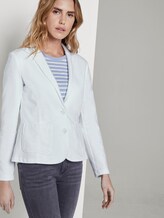 Sweat-Blazer mit Farbwaschung - Frauen - White Sweat-Blazer mit Farbwaschung - Frauen - White - 5 - TOM TAILOR