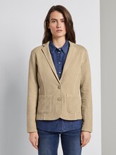 Sweat-Blazer mit Farbwaschung - Frauen - caramel beige Sweat-Blazer mit Farbwaschung - Frauen - caramel beige - 1 - TOM TAILOR