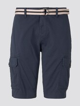 Gemusterte Cargo-Shorts mit Gürtel - Männer - blue dot minimal design Gemusterte Cargo-Shorts mit Gürtel - Männer - blue dot minimal design - 7 - TOM TAILOR