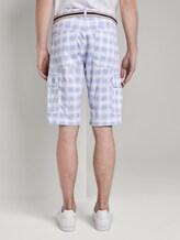 Gemusterte Cargo-Shorts mit Gürtel - Männer - light check design Gemusterte Cargo-Shorts mit Gürtel - Männer - light check design - 2 - TOM TAILOR