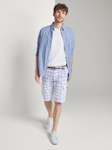 Gemusterte Cargo-Shorts mit Gürtel - Männer - light check design Gemusterte Cargo-Shorts mit Gürtel - Männer - light check design - 3 - TOM TAILOR