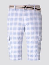 Gemusterte Cargo-Shorts mit Gürtel - Männer - light check design Gemusterte Cargo-Shorts mit Gürtel - Männer - light check design - 7 - TOM TAILOR