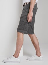 Gemusterte Cargo-Shorts mit Gürtel - Männer - grey small t design Gemusterte Cargo-Shorts mit Gürtel - Männer - grey small t design - 11 - TOM TAILOR