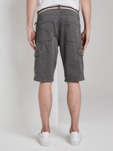 Gemusterte Cargo-Shorts mit Gürtel - Männer - grey small t design Gemusterte Cargo-Shorts mit Gürtel - Männer - grey small t design - 2 - TOM TAILOR