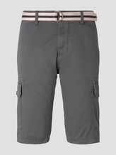 Gemusterte Cargo-Shorts mit Gürtel - Männer - grey small t design Gemusterte Cargo-Shorts mit Gürtel - Männer - grey small t design - 7 - TOM TAILOR