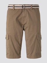 Gemusterte Cargo-Shorts mit Gürtel - Männer - beige small t design Gemusterte Cargo-Shorts mit Gürtel - Männer - beige small t design - 7 - TOM TAILOR