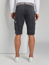 Gemusterte Cargo-Shorts mit Gürtel - Männer - blue small t design Gemusterte Cargo-Shorts mit Gürtel - Männer - blue small t design - 2 - TOM TAILOR