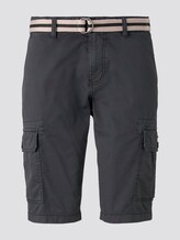 Gemusterte Cargo-Shorts mit Gürtel - Männer - blue small t design Gemusterte Cargo-Shorts mit Gürtel - Männer - blue small t design - 7 - TOM TAILOR