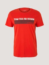 T-Shirt mit Print - Männer - blood orange T-Shirt mit Print - Männer - blood orange - 7 - TOM TAILOR Denim