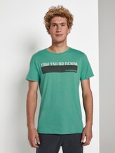 T-shirt with a print - Men - spearmint green T-shirt with a print - Men - spearmint green - 1 - TOM TAILOR Denim