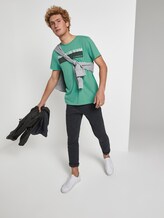 T-shirt with a print - Men - spearmint green T-shirt with a print - Men - spearmint green - 3 - TOM TAILOR Denim