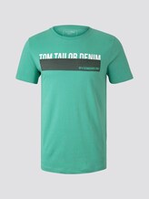 T-shirt with a print - Men - spearmint green T-shirt with a print - Men - spearmint green - 7 - TOM TAILOR Denim