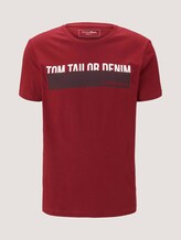 T-Shirt mit Print - Männer - burned cordovan red T-Shirt mit Print - Männer - burned cordovan red - 7 - TOM TAILOR Denim