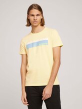 T-Shirt mit Print - Männer - cream yellow T-Shirt mit Print - Männer - cream yellow - 1 - TOM TAILOR Denim