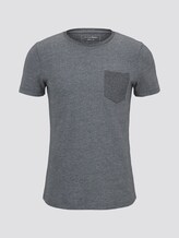 Strukturiertes T-shirt mit Brusttasche - Männer - Black Non-Solid Strukturiertes T-shirt mit Brusttasche - Männer - Black Non-Solid - 7 - TOM TAILOR Denim