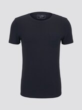 Strukturiertes T-shirt mit Brusttasche - Männer - Sky Captain Blue Non-Solid Strukturiertes T-shirt mit Brusttasche - Männer - Sky Captain Blue Non-Solid - 7 - TOM TAILOR Denim