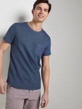 Strukturiertes T-shirt - Männer - english country melange Strukturiertes T-shirt - Männer - english country melange - 5 - TOM TAILOR Denim