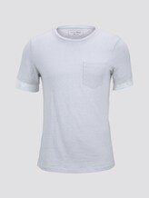 T-shirt met textuur - Mannen - white melange T-shirt met textuur - Mannen - white melange - 7 - TOM TAILOR Denim