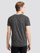 T-Shirt mit schlichtem Print - Männer - Black Non-Solid T-Shirt mit schlichtem Print - Männer - Black Non-Solid - 2 - TOM TAILOR Denim