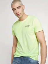 T-Shirt mit schlichtem Print - Männer - white neon green melange T-Shirt mit schlichtem Print - Männer - white neon green melange - 5 - TOM TAILOR Denim