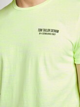 T-Shirt mit schlichtem Print - Männer - white neon green melange T-Shirt mit schlichtem Print - Männer - white neon green melange - 9 - TOM TAILOR Denim