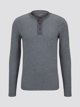 Langarmshirt mit Henley-Kragen - Männer - Black Non-Solid Langarmshirt mit Henley-Kragen - Männer - Black Non-Solid - 7 - TOM TAILOR Denim
