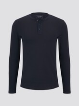 Langarmshirt mit Henley-Kragen - Männer - Sky Captain Blue Non-Solid Langarmshirt mit Henley-Kragen - Männer - Sky Captain Blue Non-Solid - 7 - TOM TAILOR Denim