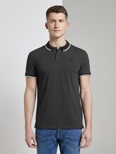 Strukturiertes Poloshirt - Männer - Black Non-Solid Strukturiertes Poloshirt - Männer - Black Non-Solid - 1 - TOM TAILOR Denim
