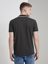 Strukturiertes Poloshirt - Männer - Black Non-Solid Strukturiertes Poloshirt - Männer - Black Non-Solid - 2 - TOM TAILOR Denim