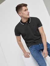 Strukturiertes Poloshirt - Männer - Black Non-Solid Strukturiertes Poloshirt - Männer - Black Non-Solid - 5 - TOM TAILOR Denim