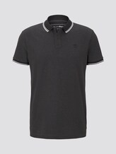 Strukturiertes Poloshirt - Männer - Black Non-Solid Strukturiertes Poloshirt - Männer - Black Non-Solid - 7 - TOM TAILOR Denim