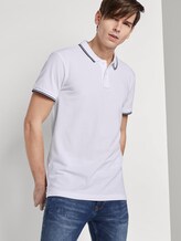 Strukturiertes Poloshirt - Männer - White Strukturiertes Poloshirt - Männer - White - 5 - TOM TAILOR Denim
