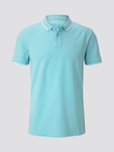 Textured polo shirt - Men - soft blue sky Textured polo shirt - Men - soft blue sky - 7 - TOM TAILOR Denim
