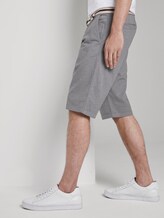 Gemusterte Josh Regular Slim Bermuda-Shorts mit Gürtel - Männer - Grey Melange Gemusterte Josh Regular Slim Bermuda-Shorts mit Gürtel - Männer - Grey Melange - 11 - TOM TAILOR