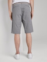 Gemusterte Josh Regular Slim Bermuda-Shorts mit Gürtel - Männer - Grey Melange Gemusterte Josh Regular Slim Bermuda-Shorts mit Gürtel - Männer - Grey Melange - 2 - TOM TAILOR