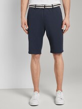 Gemusterte Josh Regular Slim Bermuda-Shorts mit Gürtel - Männer - blue dot minimal design Gemusterte Josh Regular Slim Bermuda-Shorts mit Gürtel - Männer - blue dot minimal design - 1 - TOM TAILOR