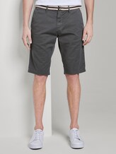 Gemusterte Josh Regular Slim Bermuda-Shorts mit Gürtel - Männer - black rhomb design Gemusterte Josh Regular Slim Bermuda-Shorts mit Gürtel - Männer - black rhomb design - 1 - TOM TAILOR