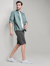 Gemusterte Josh Regular Slim Bermuda-Shorts mit Gürtel - Männer - black rhomb design Gemusterte Josh Regular Slim Bermuda-Shorts mit Gürtel - Männer - black rhomb design - 3 - TOM TAILOR