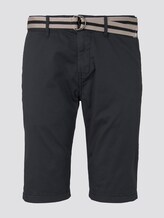 Gemusterte Josh Regular Slim Bermuda-Shorts mit Gürtel - Männer - blue t design Gemusterte Josh Regular Slim Bermuda-Shorts mit Gürtel - Männer - blue t design - 7 - TOM TAILOR