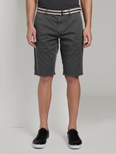 Gemusterte Josh Regular Slim Bermuda-Shorts mit Gürtel - Männer - grey bean design Gemusterte Josh Regular Slim Bermuda-Shorts mit Gürtel - Männer - grey bean design - 1 - TOM TAILOR