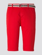 Gemusterte Josh Regular Slim Bermuda-Shorts mit Gürtel - Männer - red bean design Gemusterte Josh Regular Slim Bermuda-Shorts mit Gürtel - Männer - red bean design - 7 - TOM TAILOR