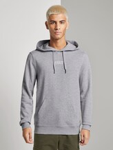 printed hoodie - Men - Light Stone Grey Melange printed hoodie - Men - Light Stone Grey Melange - 1 - TOM TAILOR Denim