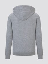 Sweatshirt jacket with hood - Men - Light Stone Grey Melange Sweatshirt jacket with hood - Men - Light Stone Grey Melange - 8 - TOM TAILOR Denim