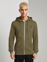 Sweatshirtjacke mit Kapuze - Männer - faded moss green Sweatshirtjacke mit Kapuze - Männer - faded moss green - 1 - TOM TAILOR Denim