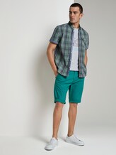 Josh Regular Slim Chino Shorts - Mannen - ever green uni Josh Regular Slim Chino Shorts - Mannen - ever green uni - 3 - TOM TAILOR