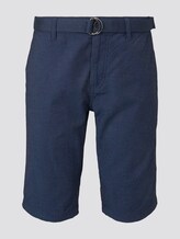 Gemusterte Josh Regular Slim Baumwoll-Shorts mit Gürtel - Männer - Indigo Dots Gemusterte Josh Regular Slim Baumwoll-Shorts mit Gürtel - Männer - Indigo Dots - 7 - TOM TAILOR
