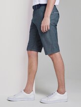 Gemusterte Josh Regular Slim Baumwoll-Shorts mit Gürtel - Männer - blue indigo structure Gemusterte Josh Regular Slim Baumwoll-Shorts mit Gürtel - Männer - blue indigo structure - 11 - TOM TAILOR