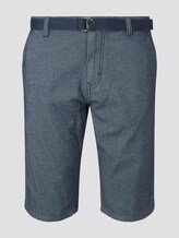 Gemusterte Josh Regular Slim Baumwoll-Shorts mit Gürtel - Männer - blue indigo structure Gemusterte Josh Regular Slim Baumwoll-Shorts mit Gürtel - Männer - blue indigo structure - 7 - TOM TAILOR