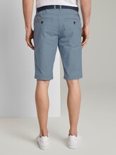 Gemusterte Josh Regular Slim Baumwoll-Shorts mit Gürtel - Männer - light blue tailor design Gemusterte Josh Regular Slim Baumwoll-Shorts mit Gürtel - Männer - light blue tailor design - 2 - TOM TAILOR