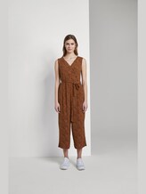 Jumpsuit mit Wickeldetail - Frauen - brown leo print Jumpsuit mit Wickeldetail - Frauen - brown leo print - 1 - TOM TAILOR Denim